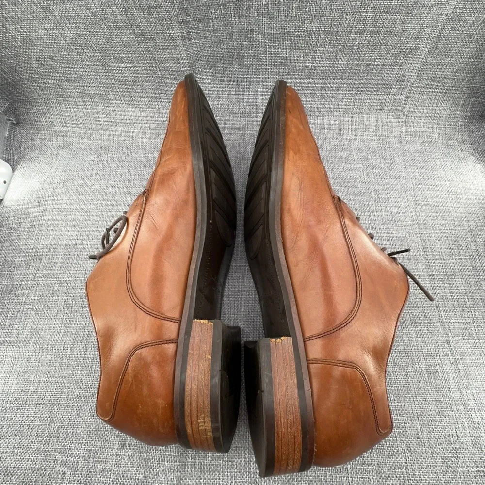 Cole Haan Lenox Hill Split-Toe Oxfords Mens 12M British Tan Leather Dress Shoes